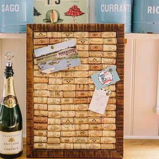 wine cork handmade recycled noticeboard by ellie ellie