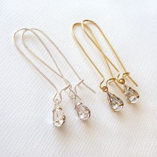 diamanté teardrop earrings by belle ami