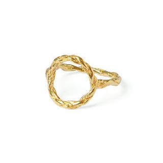 twine ring gold plated sterling silver by chupi