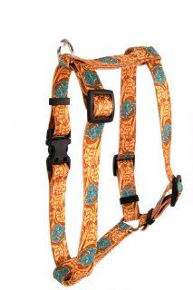 Yellow Dog Design Roman Harness, Large, Leather Rose Teal  Pet Halter Harnesses 
