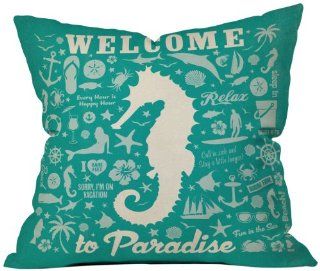DENY Designs Anderson Design Group Seahorse Throw Pillow, 16 by 16 Inch  