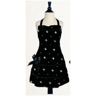 Skull and Crossbones Apron in Black and White