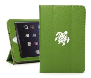 Apple iPad Mini Green Faux Leather Magnetic Smart Case Cover LM603 Sea Turtle Computers & Accessories