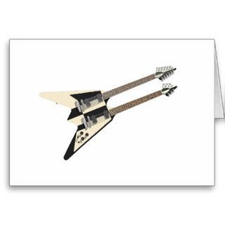 Double Neck Flying V Guitar Cards