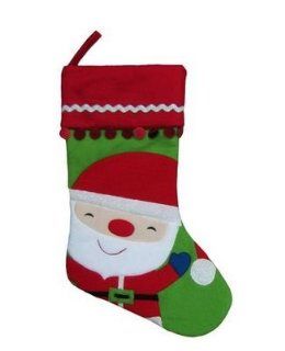 20 Inch Fun & Whimsy Santa Saint Nick Christmas Stocking  