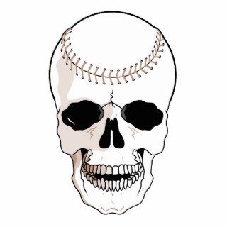 baseball skull head cut out