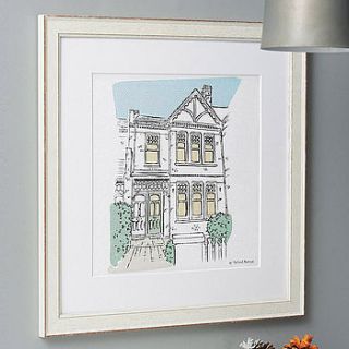 personalised house portrait by letterfest