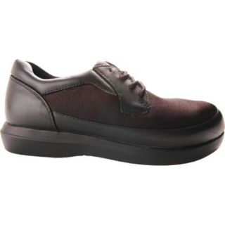 Women's Propet Ped Walker 2 Black Smooth Leather/Nylon Oxfords