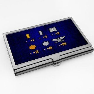 Business Card Holder with U.S. Coast Guard officer rank insignia (ensign to captain) 