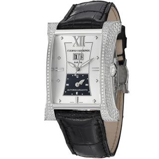 Cuervo Y Sobrinos Men's 2451.1NAL SP 'Esplendidos DT' Silver Dial Diamond Watch Cuervo Y Sobrinos Men's More Brands Watches