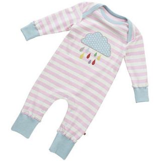 rain cloud applique playsuit by piccalilly