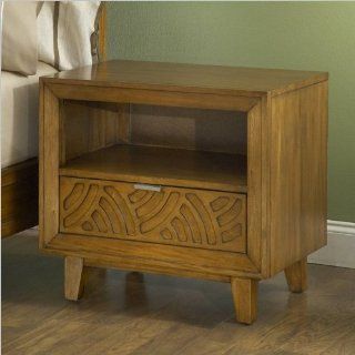 Shop Modus Furniture International Trellis 1 Drawer Charging Station Nightstand, Pecan at the  Furniture Store. Find the latest styles with the lowest prices from Modus Furniture