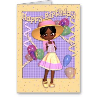 Birthday Card   Cute Little Girl