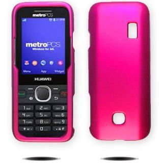 Huawei Verge M570 Hot Pink Rubberized Feel Hard Protector Cover + Live My Life Wristband Cell Phones & Accessories