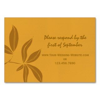 Autumn Leaves Wedding RSVP Response Card Business Card