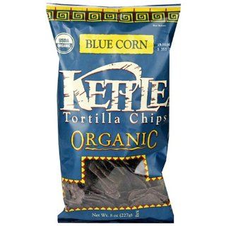 Kettle Brand Certified Organic Tortilla Chips, Blue Corn, Case of 12 8 Ounce Bags, (96 Ounces)  Grocery & Gourmet Food
