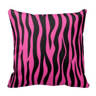 Hot pink zebra stripes pillow