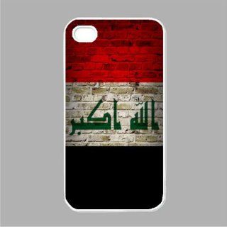 Flag of Iraq Brick Wall Design iPhone 5 White Case   Fits iPhone 5 Cell Phones & Accessories