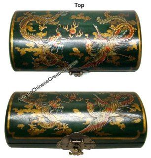 Chinese Gifts / Chinese Folk Art Chinese Wooden Jewelry Box   Dragon & Phoenix   Decorative Boxes