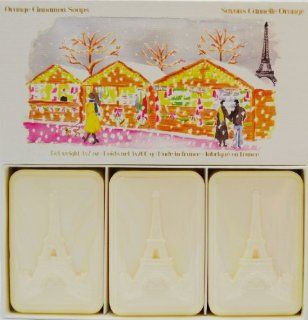 Lorcos French Les Champs Elysees Orange Cinnamon Soap Gift Set of 3 From France Health & Personal Care