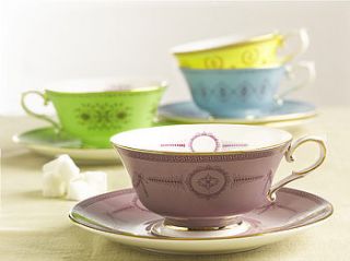 bone china teacup and saucer by english bone china by sara smith