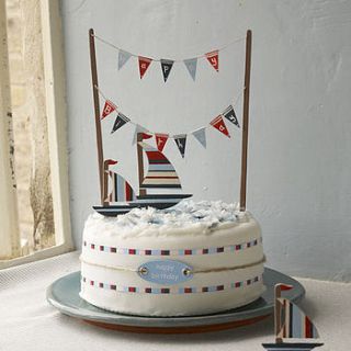 boat set cake decoration by birchcraft