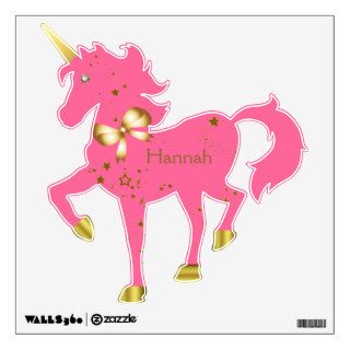 Pink & Gold Star Light Custom Unicorn Wall Decal