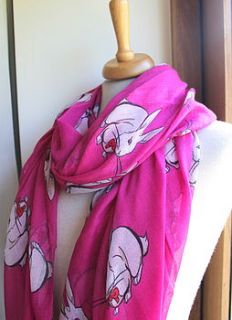 magenta rabbit scarf by the forest & co