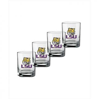 Double Old Fashion Set of 4 Glasses   Louisiana State University