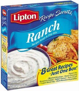 Lipton Recipe Secrets, Ranch Recipe, 2.1 Ounce Boxes (Pack of 12)  Ranch Dips  Grocery & Gourmet Food