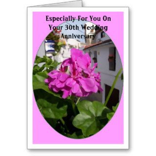 A Happy 30th Wedding Anniversary Card Flower