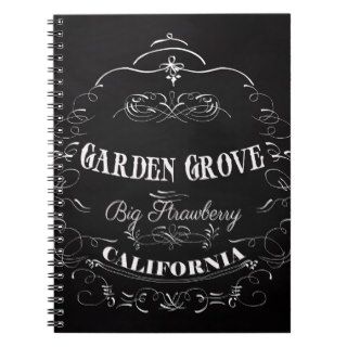 Garden Grove, California   Big Strawberry Spiral Note Book