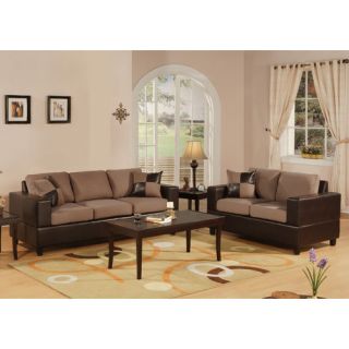 Poundex Bobkona 2 Piece Sofa and Loveseat Set