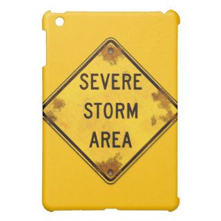 Severe Storm Warning Safety Sign Speck iPad Case