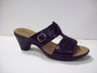 Clarks Women's 'Carrie Dawn Q' Leather Slide Pump (6, Brown) Pumps Shoes Shoes