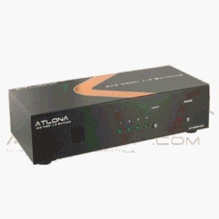 Atlona AT HDMI V42 HDMI Switch   4 x HDMI Digital Audio/Video In, 2 x HDMI Digital Audio/Video Out, Serial   1920 x 1200   WUXGA Electronics