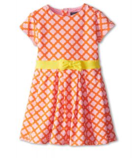 Toobydoo Flower Dress w/ Yellow Belt Girls Dress (Pink)