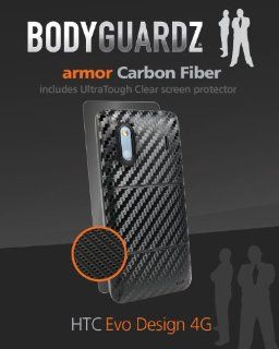 BodyGuardz BZ ACBED 1011 BodyGuardZ Carbon Fiber Armor Full Body Protectors for HTC Evo Design 4G Skin Retail Packaging Black Cell Phones & Accessories