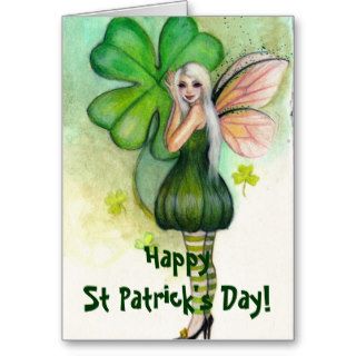 St Patrick's Day Blonde Fairy card
