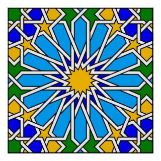 Islamic geometric pattern Poster
