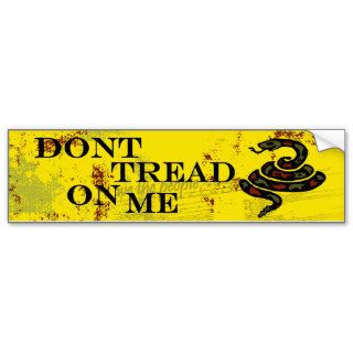Don't Tread on Me Yellow Bumber Stickers Bumper Sticker