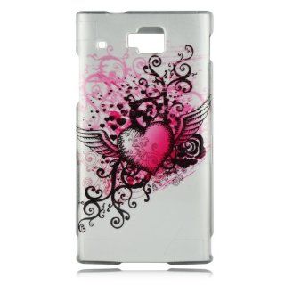 Talon Snap On Hard Design Phone Shell Case Cover for Huawei U9000 Ideos X6 (Grunge Heart) Cell Phones & Accessories