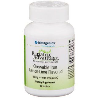 Bariatric Advantage 60mg Chewable Iron, Lemon Lime 90 Count Health & Personal Care