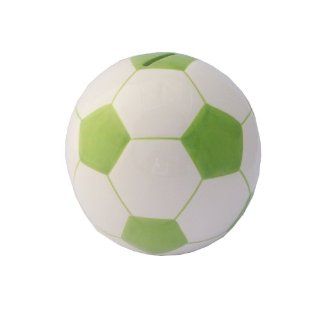 WeGlow International Ceramic Soccer Bank, Lime Green/White Toys & Games