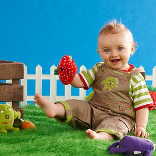 peat pea cotton dungarees and t shirt by busy peas