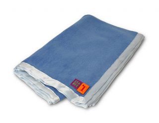 cuddly fleece baby blanket in new blue by isabee