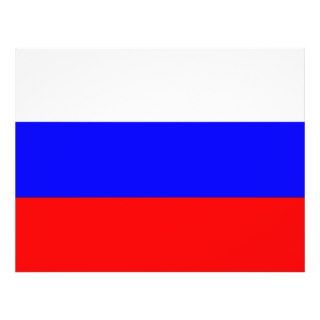 Monochrome Russia Flag Personalized Flyer
