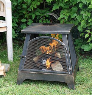steel outdoor fireplace by posh garden furniture