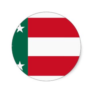 República Yucatán, México Etiquetas Redondas de