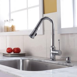 Kraus 31.5 Single Bowl Stainless Steel Kitchen Sink with Faucet and